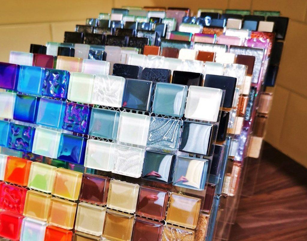 Tile samples at F.G Walton Plumbing Centre in Nottinghamshire