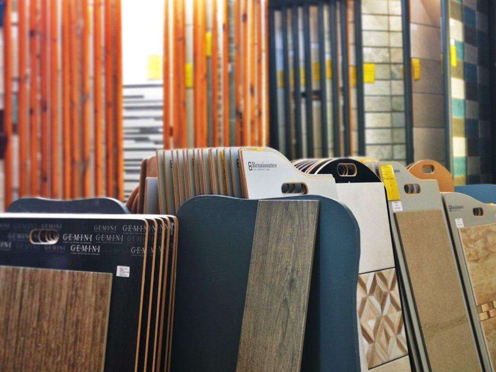 Wall and floor Tile showroom at F.G Walton Plumbing Centre in Nottinghamshire